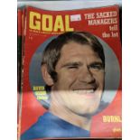 Sports Memorabilia: Copies of the football magazine 'Goal' dating from 1968-1970. (47 copies)