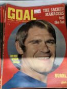 Sports Memorabilia: Copies of the football magazine 'Goal' dating from 1968-1970. (47 copies)