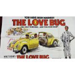 Disney: The Love Bug Herbie 'you have been warned.' UK Quad film poster.