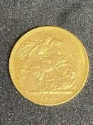 GB Gold Sovereign Victoria Veiled Head 1899. 8g.