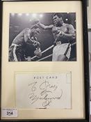 Autographs/Boxing: Signed Muhammed Ali postcard.