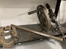 19th cent. Iron pillar drill.