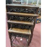 Ex-Dr. S. Lavington Hart Collection. Late 19th/early 20th cent. Chinese hardwood nesting tables,