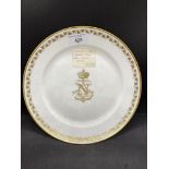 French Ceramics: Sevres Napoleon III plate from the Royal Service, printed marks to base, plus a