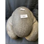 Marine Curiosities: Unusual three pod sea coconut/coco de mer. 10ins. x 10ins.