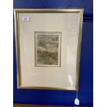 M. Relton: 20th cent. Watercolour 'Landscape', signed lower right, framed and glazed. 6½ins. x 4½