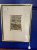 M. Relton: 20th cent. Watercolour 'Landscape', signed lower right, framed and glazed. 6½ins. x 4½