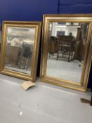 20th cent. Gilt mirrors. 22ins. x 29ins. & 23ins. x 32ins. (2)