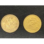 GB Gold half Sovereign George V 1912, 4g. Victoria Veiled head 1897, 4g. (2)