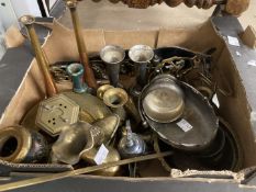 Metalware: 19th and 20th cent. Brassware, copperware and platedware including hunting horns,