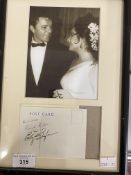 Autographs/Movies: Signed Elizabeth Taylor and Richard Burton postcard.