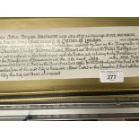 Militaria: Commission Scroll to Second Lieutenant Akehurst 3rd February 1950, CBE Scroll to