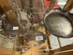 Militaria: Silver plate Officers Mess and presentation pieces, Northamptonshire Regiment salver