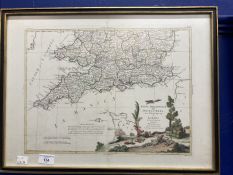 18th cent. Maps of Northern and Southern England by Giovanni Pitteri. 15ins. x 12ins.