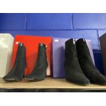 Fashion/Designer Shoes & Boots: Kurt Geiger Nappa leather black ankle boot, 2½ins heel, boxed,