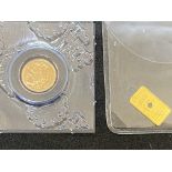 Numismatics: Coins Elizabeth 2009 22ct. 1.99g (Westminster Mint) plus Credit Suisse 1g. Ingot