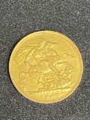GB Gold Sovereign Edward VII 1907. 8g.