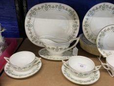 20th cent. Ceramics: Minton part dinner service, side plates x 8, dessert plates x 8, dinner