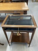 20th cent. Mahogany Vitrine. 23ins. x 17ins. x 30ins.