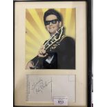Autographs/Music: Roy Orbison signed postcard.