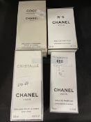 Perfume: Chanel Cristalle eau de parfum vaporisateur spray, Cristalle body lotion, boxed, pre owned,