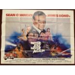 Film Memorabilia/Movie Posters/GB Quad Posters: Sean Conner as James Bond in Never Say Never