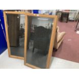 20th cent. Glazed pine counter top shop display cases. 48ins. x 24ins. (2)