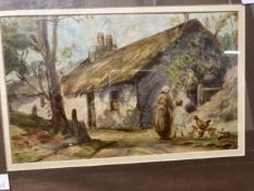 19th cent. English School: Oil on board rural scene, monogrammed bottom right MCD, framed and