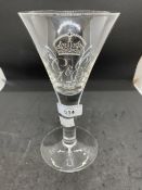 Whitefriars 1937 Coronation goblet. Height 8ins.
