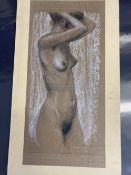 Alec Wiles (1924-2020): Cornish School a charcoal and chalk study of a nude woman dated 1971.