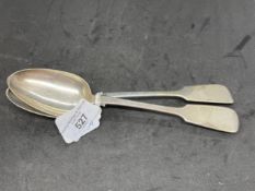 Hallmarked Silver: Serving spoons Elizabeth Eaton 1874-75. 4.7oz.