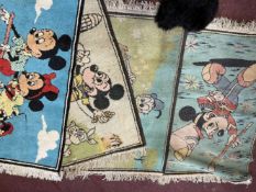 Disney: Mid 20th cent. Children's rugs featuring Mickey Mouse, Donald Duck, etc. (5)