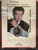 Watches/Movie: James Bond 007/Omega shop display. 'Pierce Brosnan's choice Omega Seamaster GMT'.