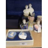 20th cent. Commemorative Ceramics: Coalport bust of Prince Charles and Lady Diana Spencer to
