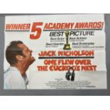 Film Memorabilia/Movie Posters/GB Quad Posters: One Flew Over The Cuckoo's Nest, winner of five