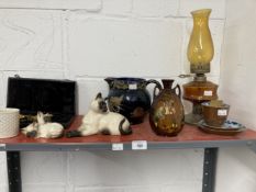 Ceramics: 19th cent. and later to include Royal Doulton cat figure, Royal Doulton kittens, Royal