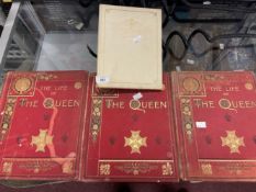 Royal Memorabilia Books: Victoria 'The Life of The Queen' three volumes by Sarah Tytler published by