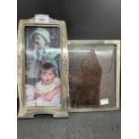 Hallmarked Silver: Nouveau Style picture frame, embossed decoration, 12ins. x 6ins. Picture frame of