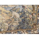 20th cent. Needlepoint wall hanging tapestry depicting a wooded garden landscape. 58ins. x 50ins.