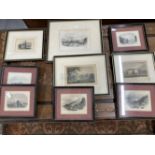 19th cent. Prints: Antiquarian framed engraving Jersey, P I Ouless (5), Bath Appleby, Wiltshire,