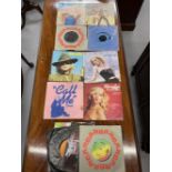 Records: Vinyl 45 RPM six Abba, two Aneka, six Blondie, and forty five by various artists