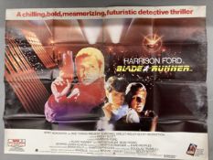 Film Memorabilia/Movie Posters/GB Quad Posters: 1980s Blade Runner, damage to central crease and