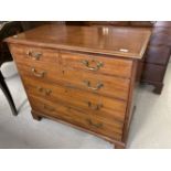 George III mahogany chest of two over three drawers of good proportions on bracket supports.