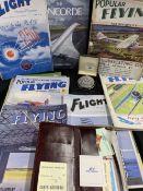 Aeroplanes: S. A Pichard Concord medal, Air France wallet, selection of 1930/40s flight magazines,