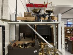Scales, Weights & Measures/Metalware: 19th and 20th cent. Brass, copper and platedwares including