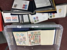 Stamps & First Day covers: One Simplex album of post-war European stamps, two stockbooks of same,