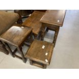 19th and 20th cent. Oak joint stools. (4)