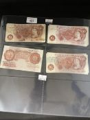 Banknotes: 10 shillings H89Z 319421 Beale, O'Brien (18), Mallam (7), Fforde (8), plus Wartime 1942