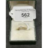 Hallmarked Jewellery: 9ct gold ring set with a single brilliant cut diamond, estimated weight 0.