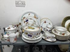 Ceramics: Royal Worcester Evesham dinner service.